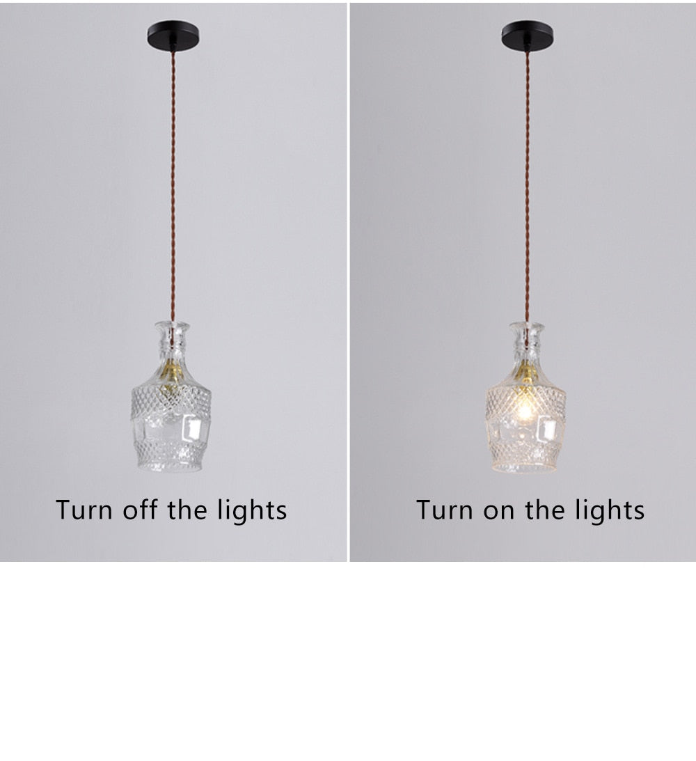 HEN Aegea Retro Glass Lampshade Pendant Lights