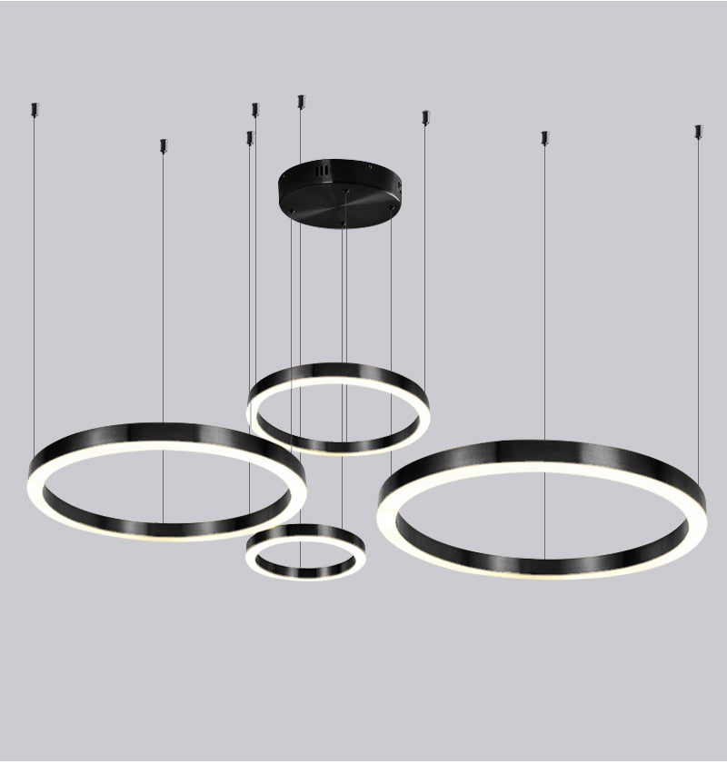 Ylk Bosque Black Ring Chandelier