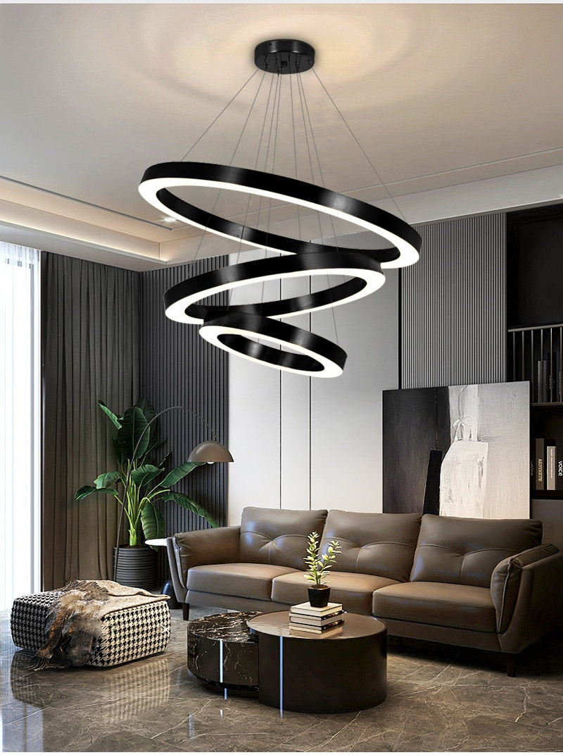 Ylk Bosque Black Ring Chandelier