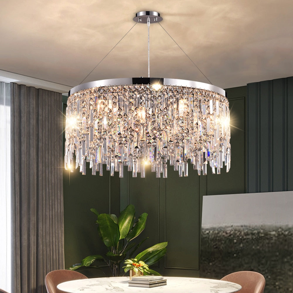 Ylk Violet Crystal Chandelier Decor