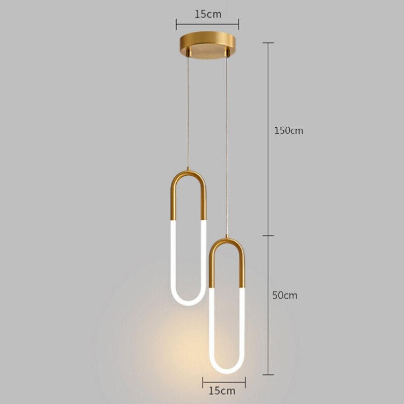 Oud Vitt Minimalist Gold Pendant Light