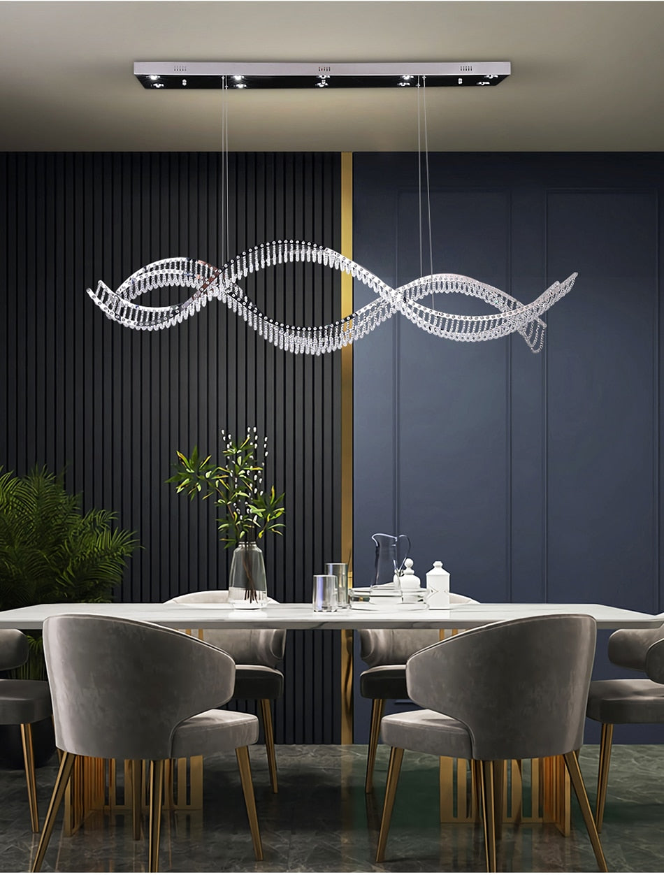 Ylk Large Wave Design Chandelier