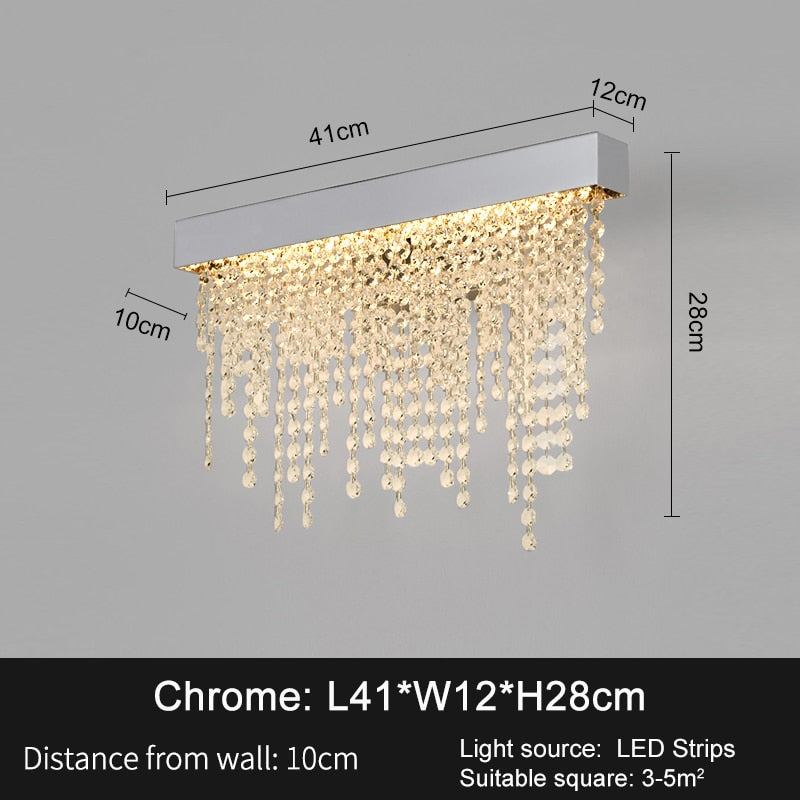 Ylk Agnar Luxury Crystal Wall Lamp