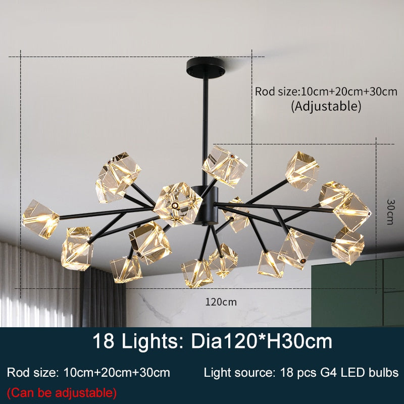 Ylk Thea Crystal Pendant Light