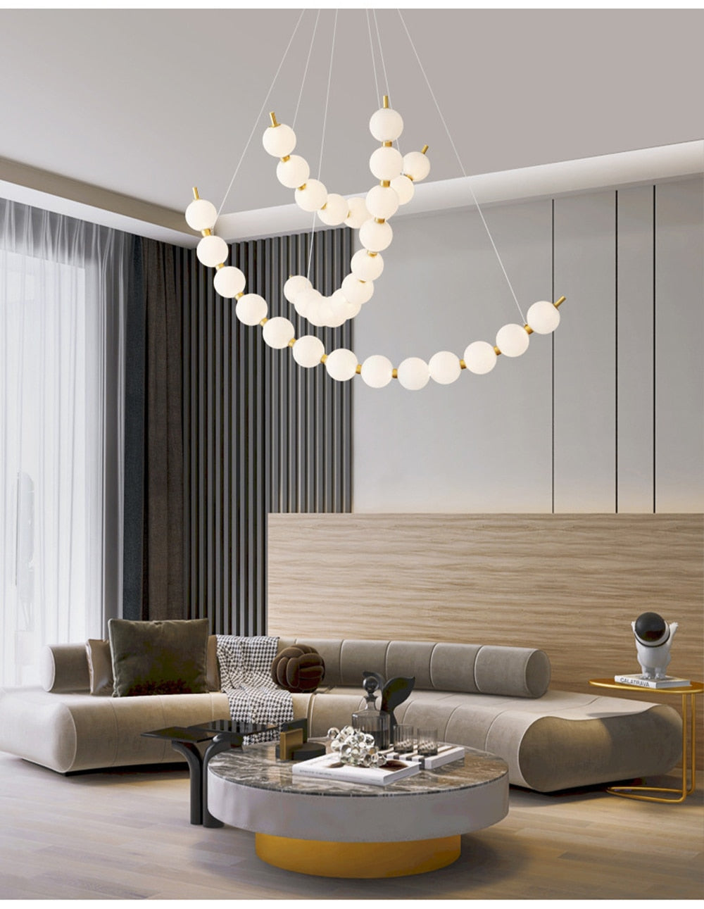Mak Modern White Ball Pendant Light