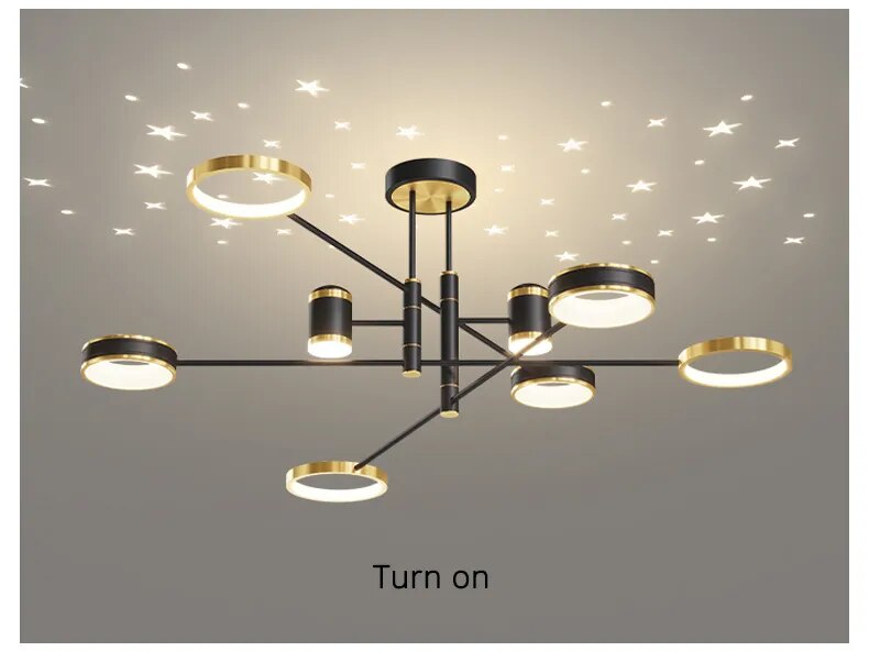 Nordic Starry Ceiling Chandelier Light