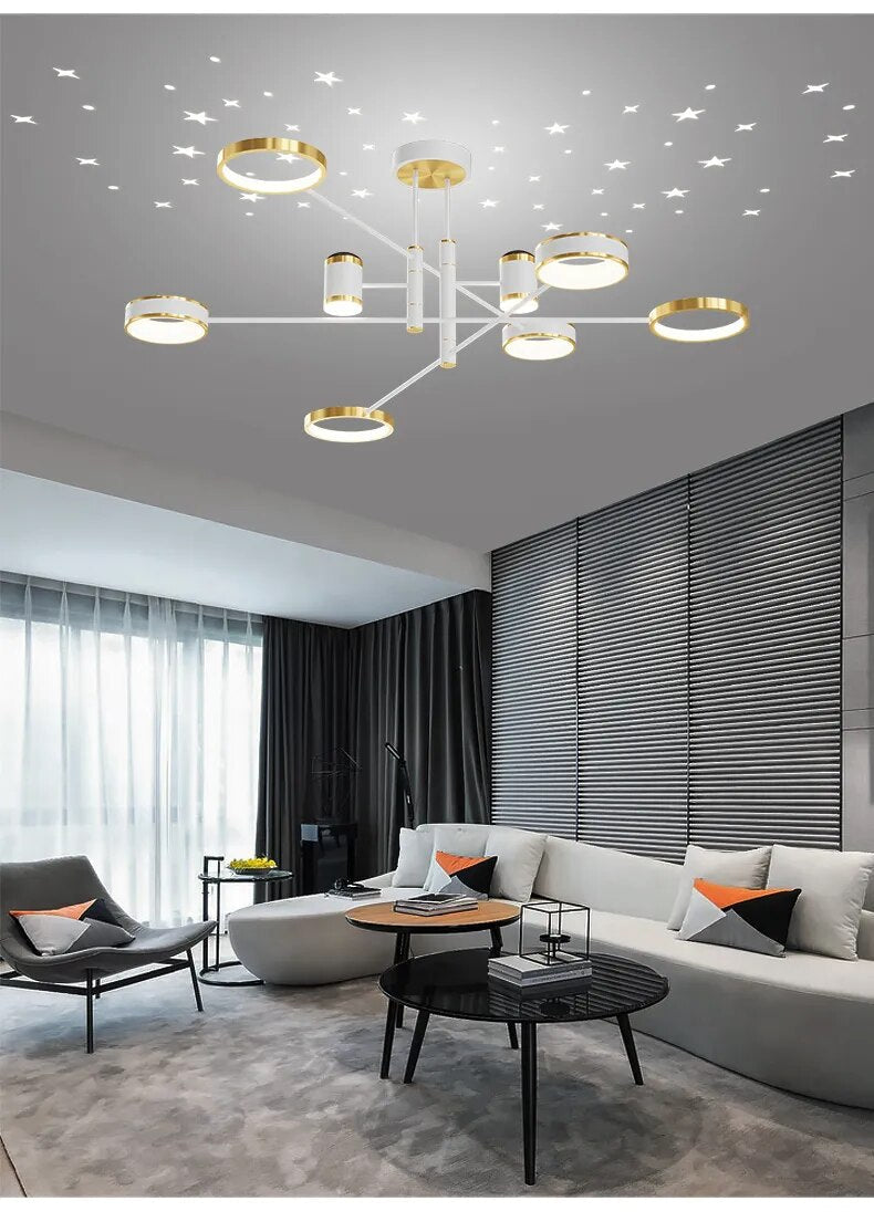 Nordic Starry Ceiling Chandelier Light