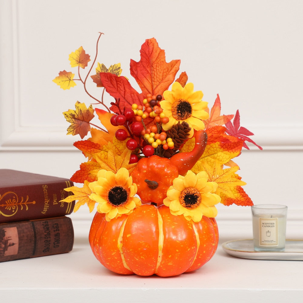 Hakon - Artificial Pumpkin Sunflower Ornament Fall Decor Sale Bedroom Decor Fall Home Decor Fall Decor 2023