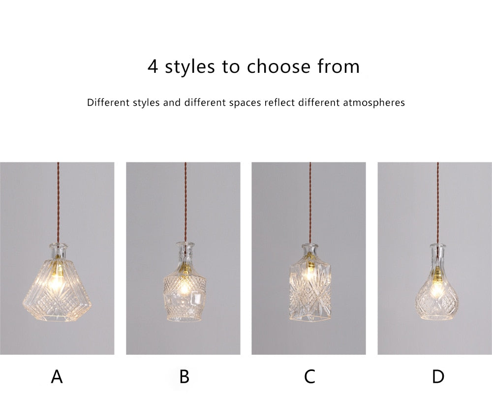 HEN Aegea Retro Glass Lampshade Pendant Lights