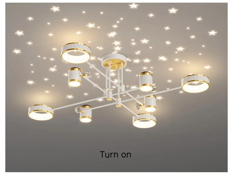 Nordic Starry Ceiling Chandelier Light