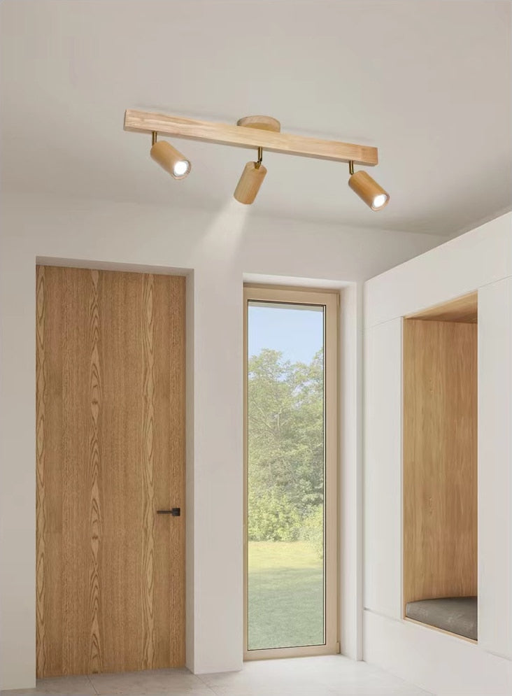 Oud Wood Modern LED Ceiling Lamp