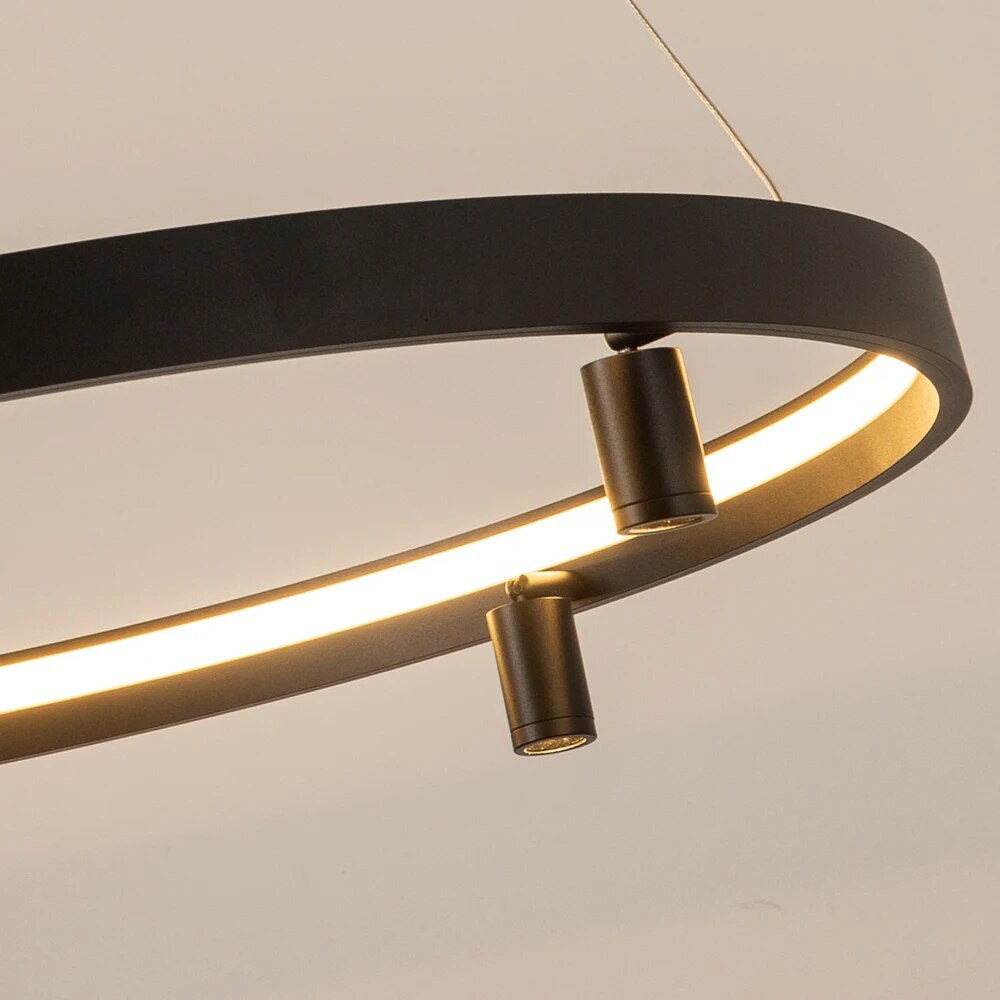 Ylk Black/Gold Spotlight Chandelier