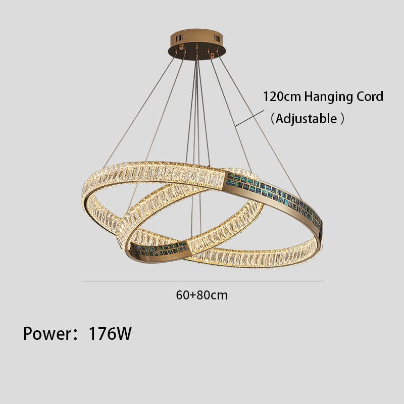 MAK Wall/Pendant Chandelier Luxury Hanging Lights Polished Shell High-end Ring Design