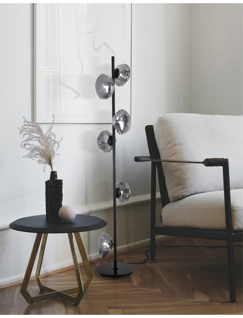 MAK Table/Floor/Stand Cloud Artistic Floor Lamps Glass LED Lighting Gray Nightlight