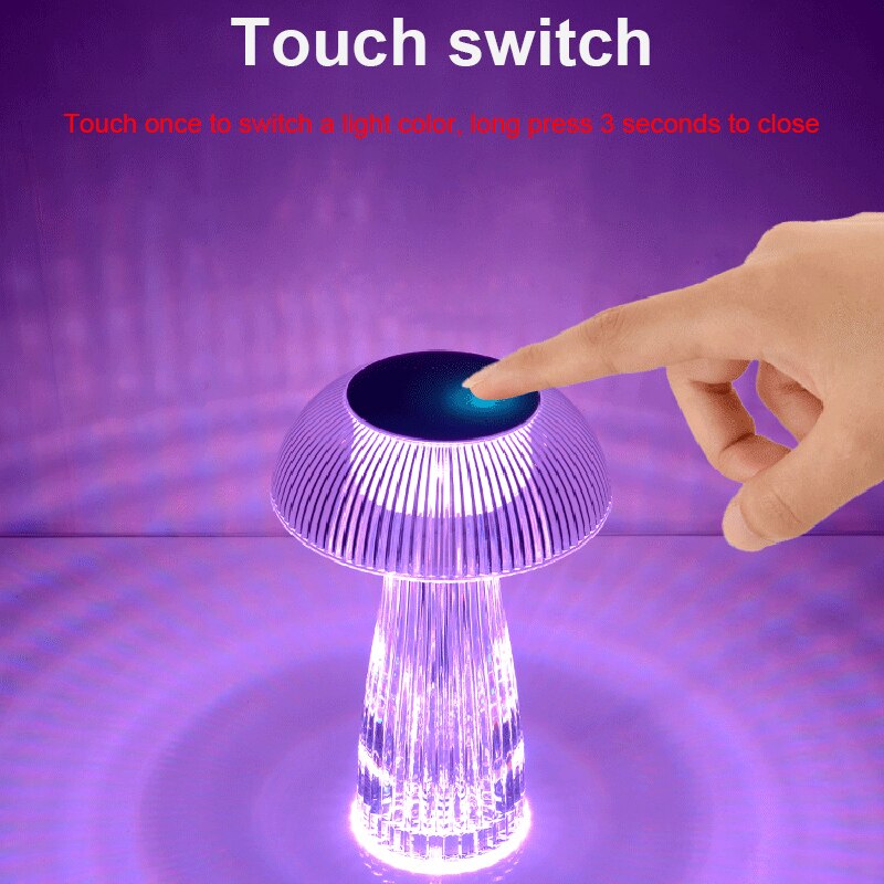 BAN Jellyfish lampshade LED night light table lamp