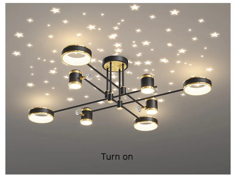 Nordic Starry Ceiling Chandelier Light