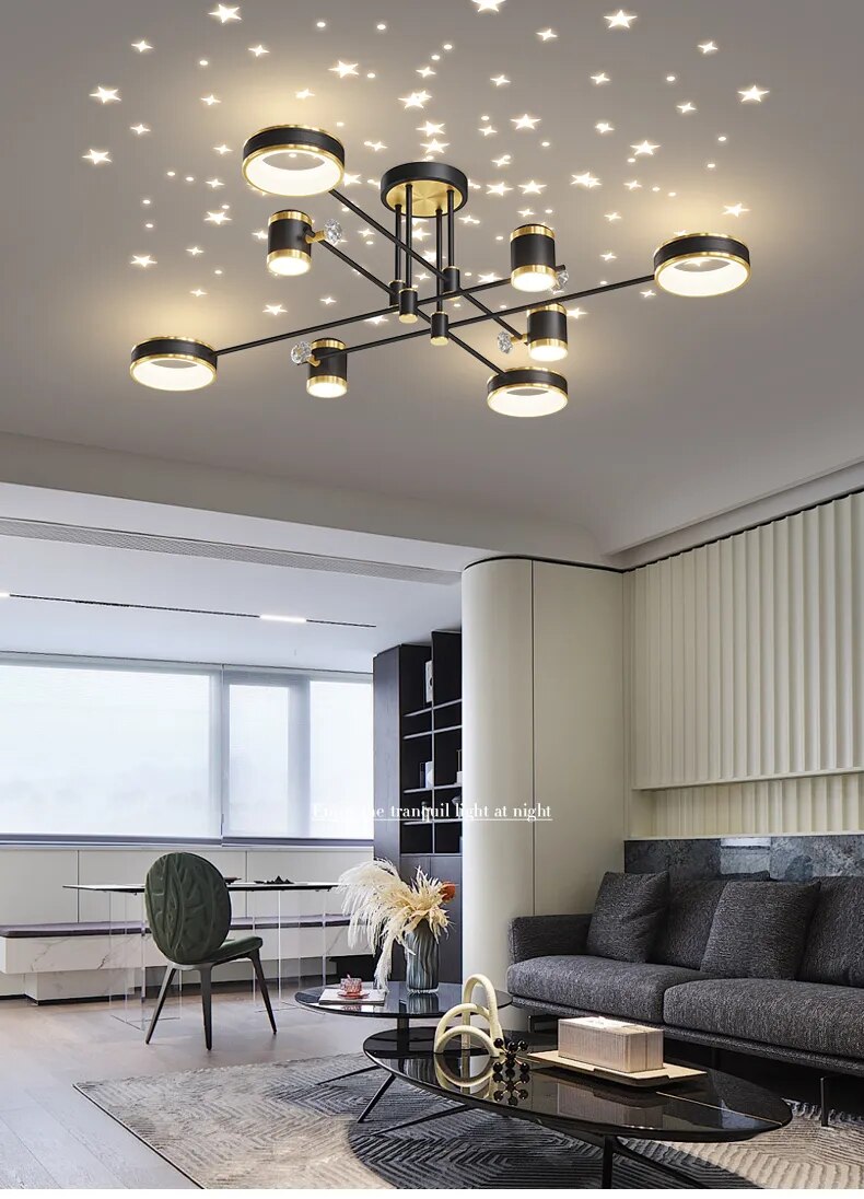Nordic Starry Ceiling Chandelier Light