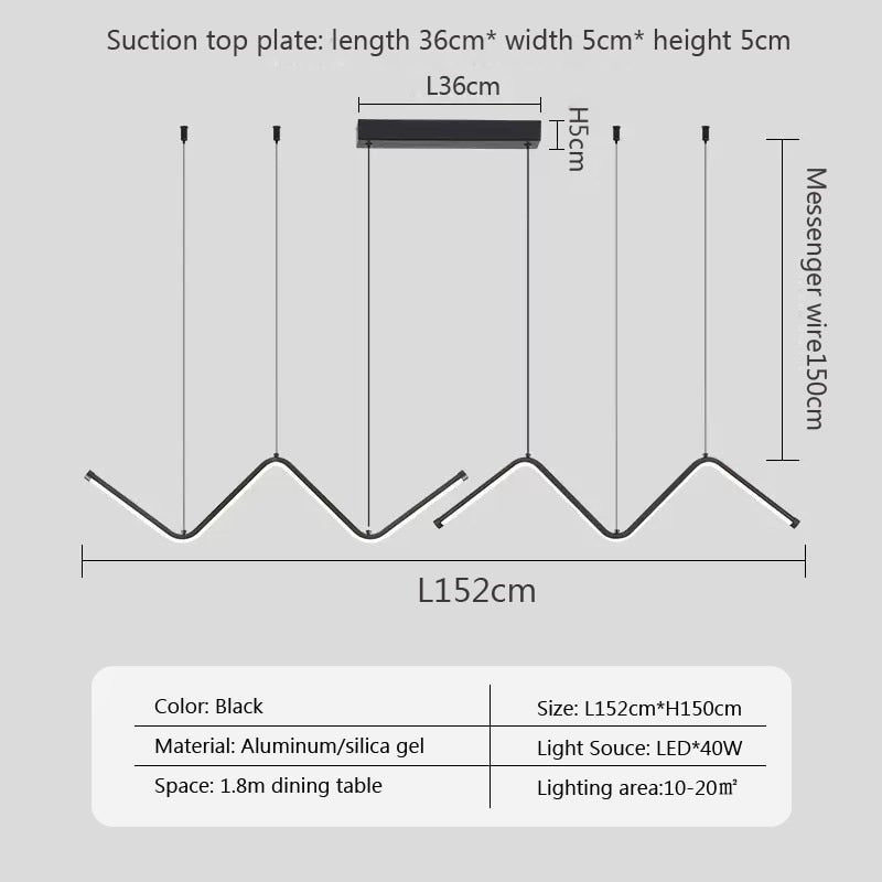 LYF Wavee Modern Led Ceiling Chandelier