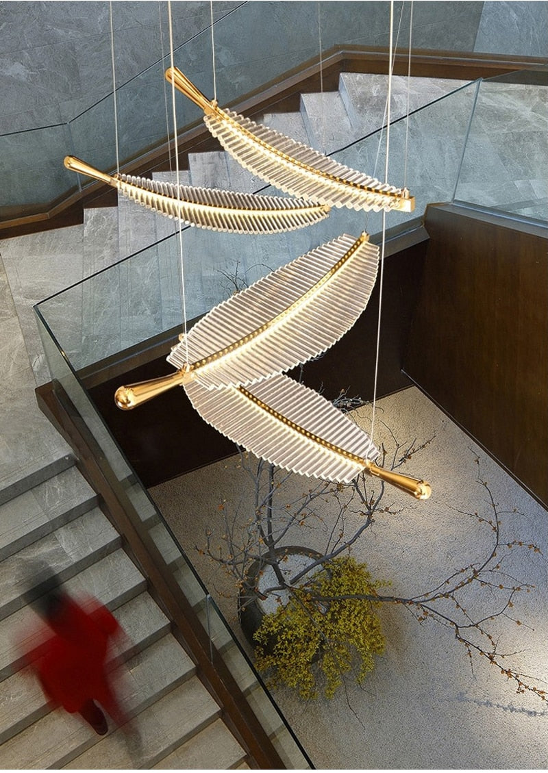Ylk Feather Design LED Chandelier