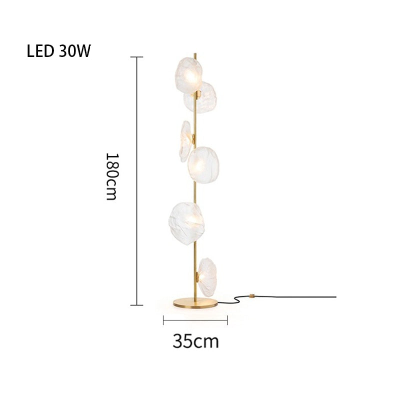 MAK Table/Floor/Stand Cloud Artistic Floor Lamps Glass LED Lighting Gray Nightlight