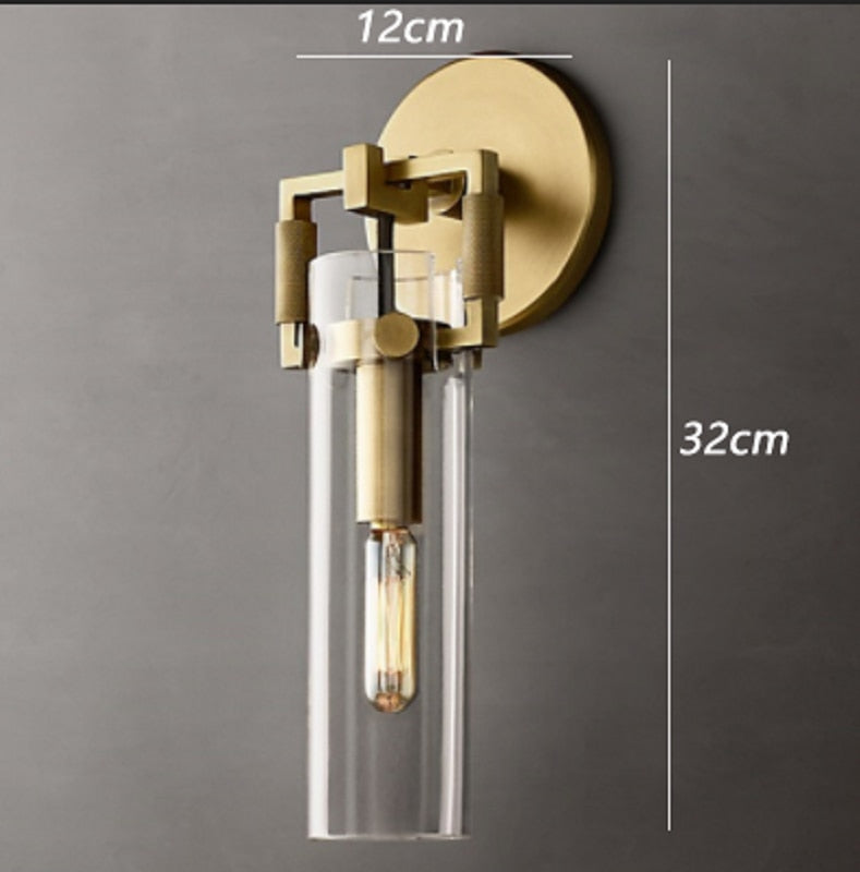 AI Keab - Minimalist Glass Wall Lamp Industrial Style Retro