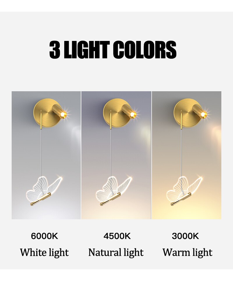 Lyf Nordic Butterfly Spotlight Wall Light
