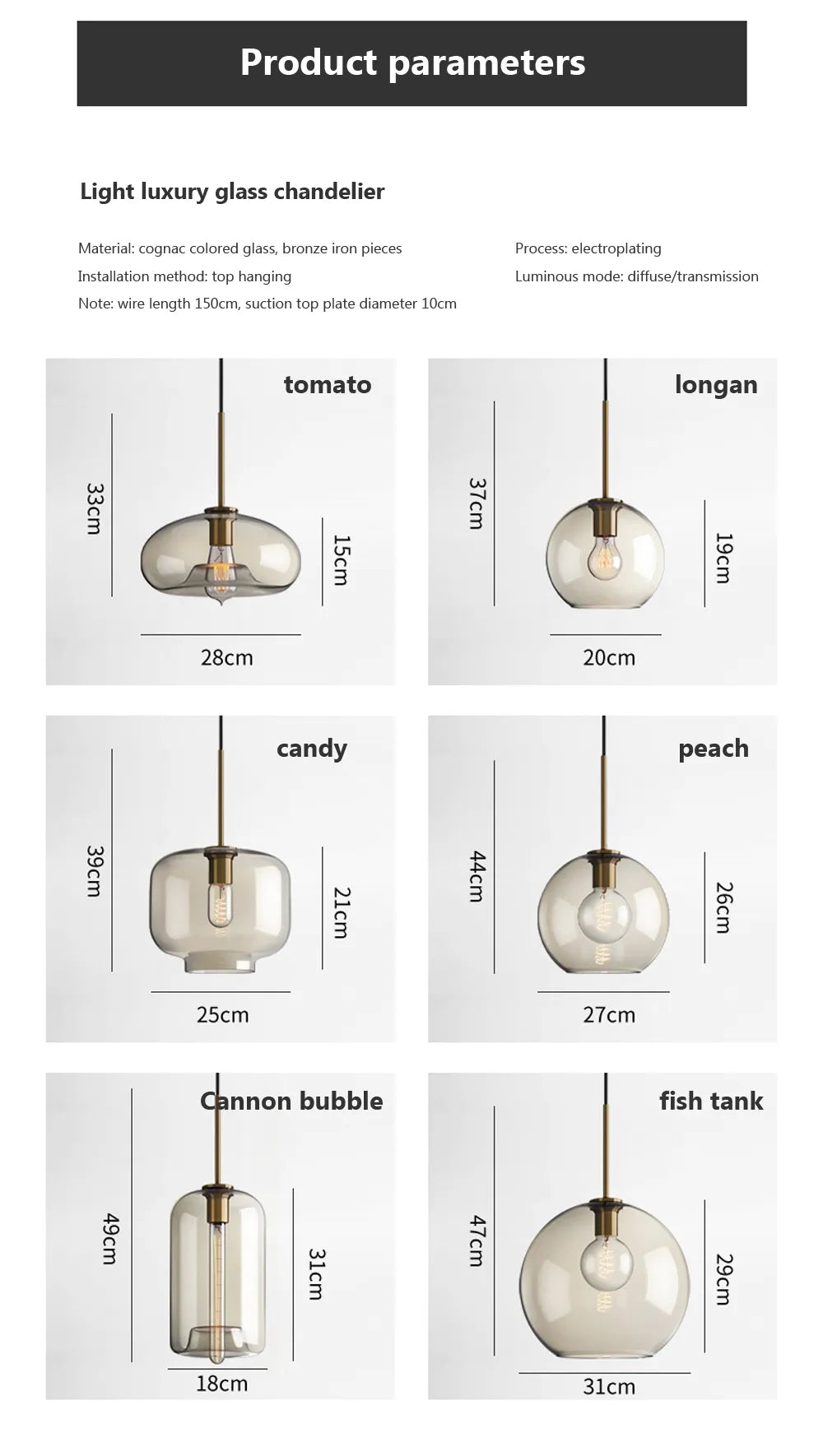 Nordic Industrial Glass LED Pendant