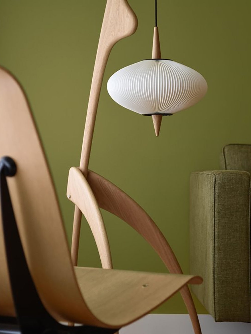 OLGA Floor Lamp Nordic Creative Wood Fabric Dimming Night Stand