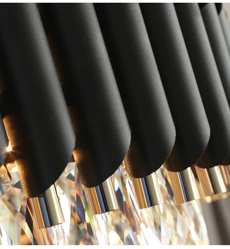 Ylk Black/Gold Zivah Crystal Chandelier