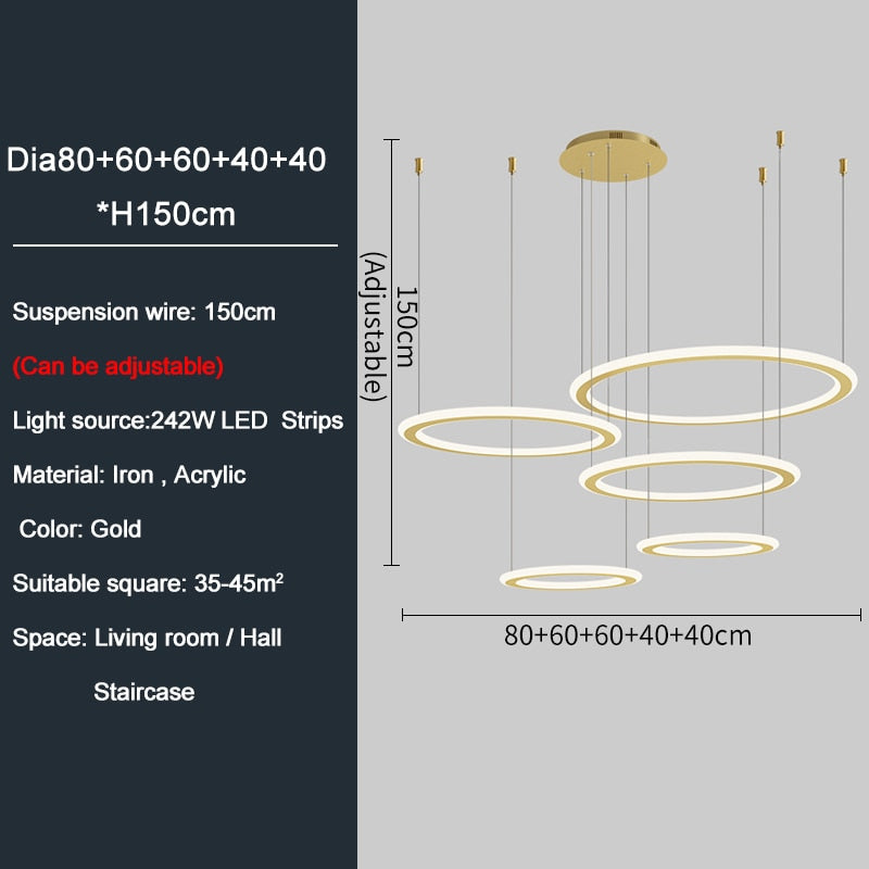 Ylk Ring Design LED Chandelier