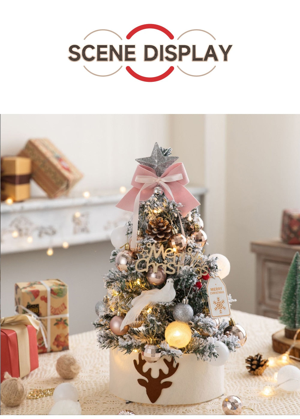 PQ 45CM DIY Desktop Christmas Tree Night Lights