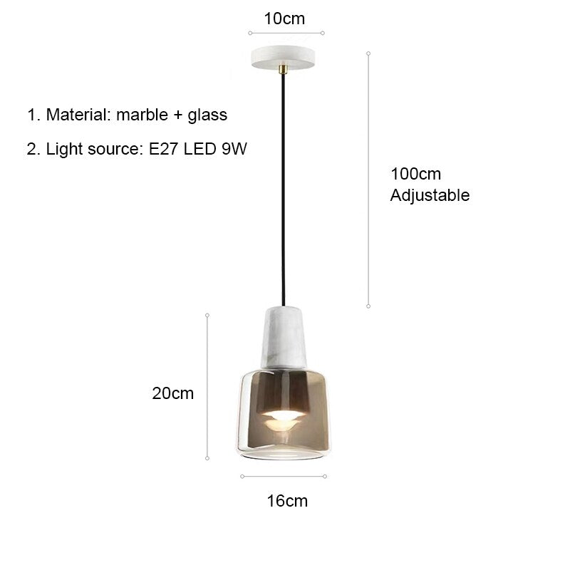 BAN Marble E27 LED pendant light modern Nordic hanging lamp