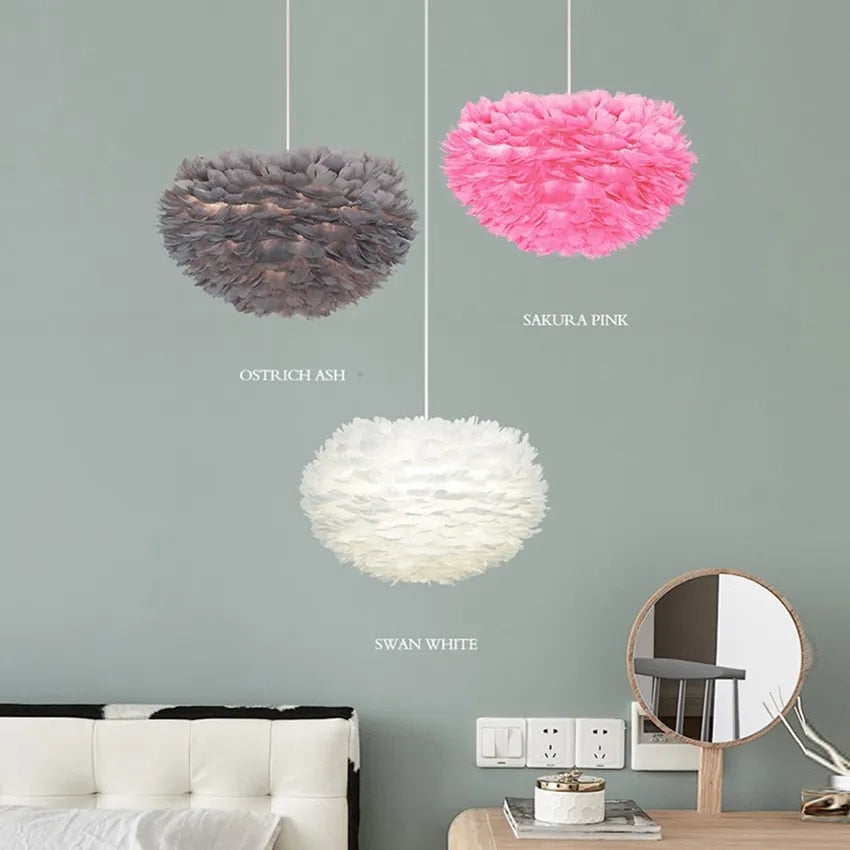 IIS Silki Feather Pendant Light Hanging Ceiling Light