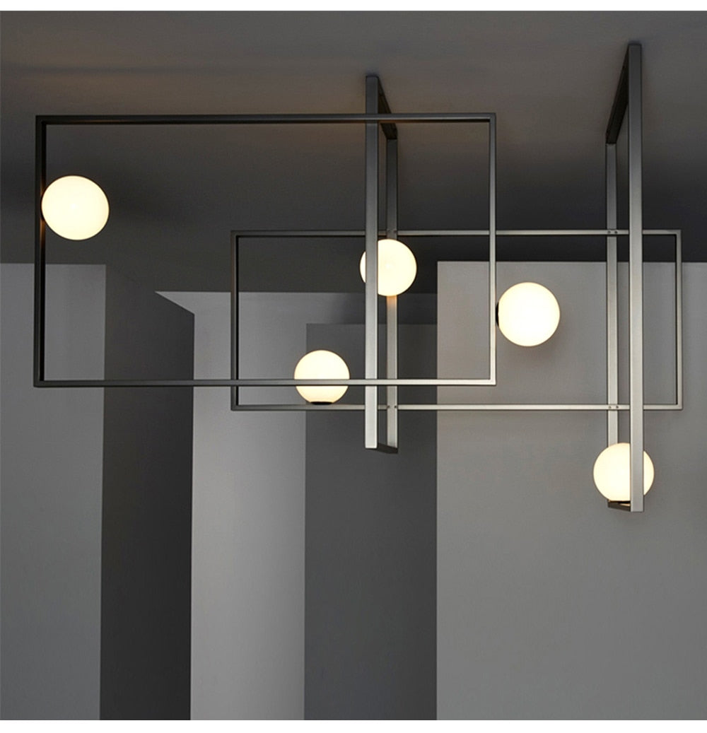 Mak Rectangle Modern Artistic Ceiling Light