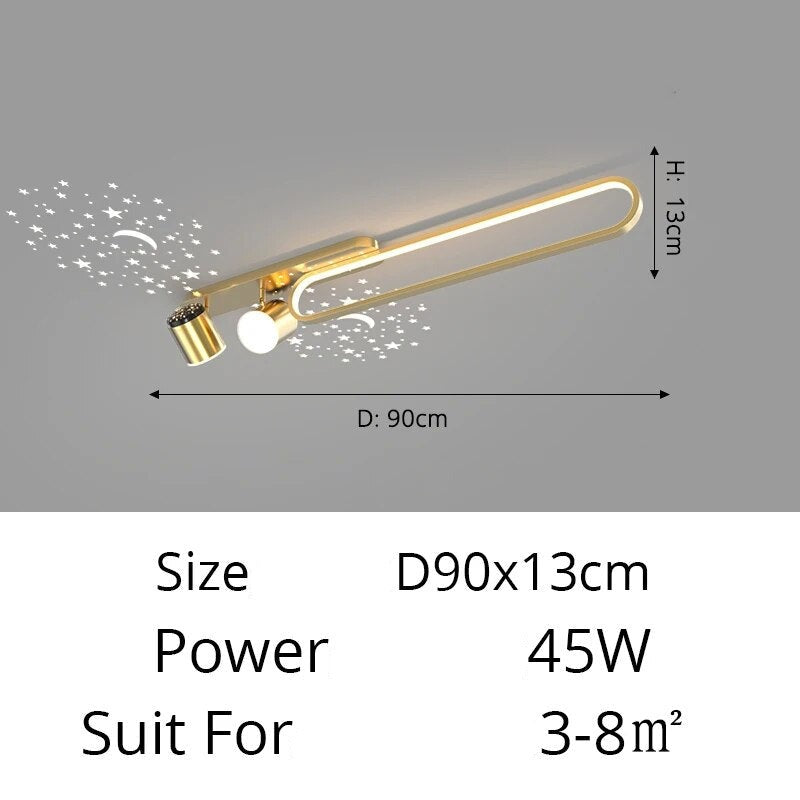 MAV Star Projection Modern Aisle Ceiling Lights with Spotlights