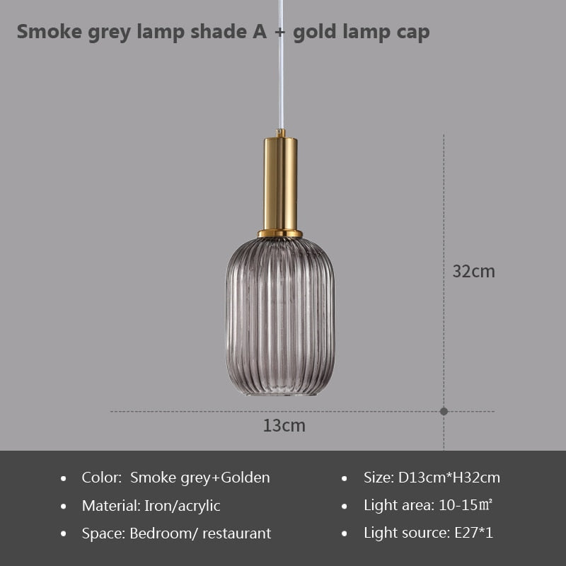 Wad Nordic Colorful Glass Pendant Light