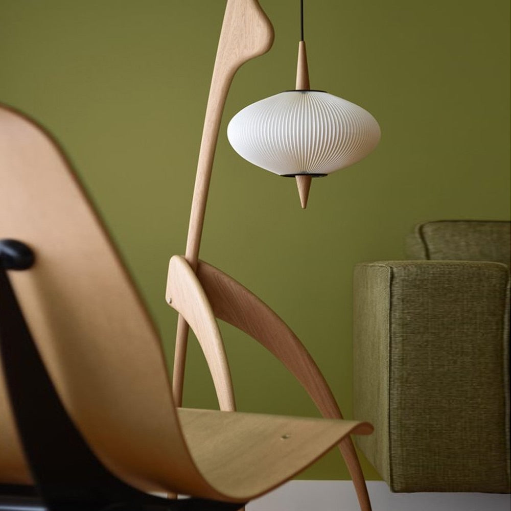 OLGA Floor Lamp Nordic Creative Wood Fabric Dimming Night Stand