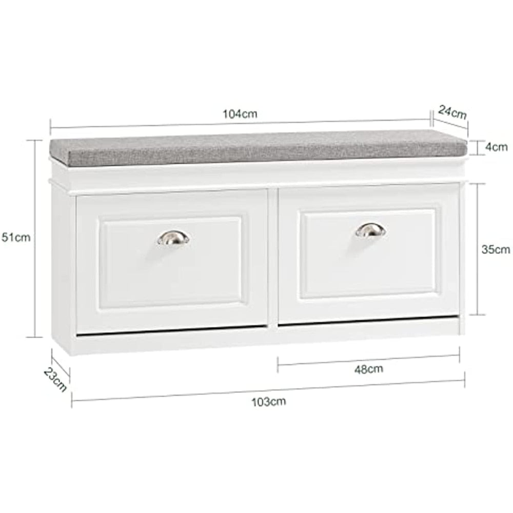 Ottilia - Storage Bench with Drawers Shoe Cabinet Entryway Shoe Storage Cabinet