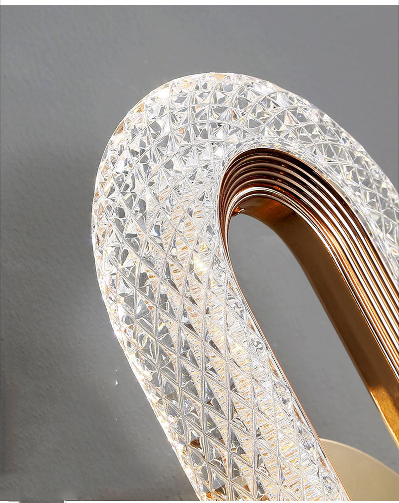 LYF Miraa Oval/Round Crystal Modern LED Wall Lamp