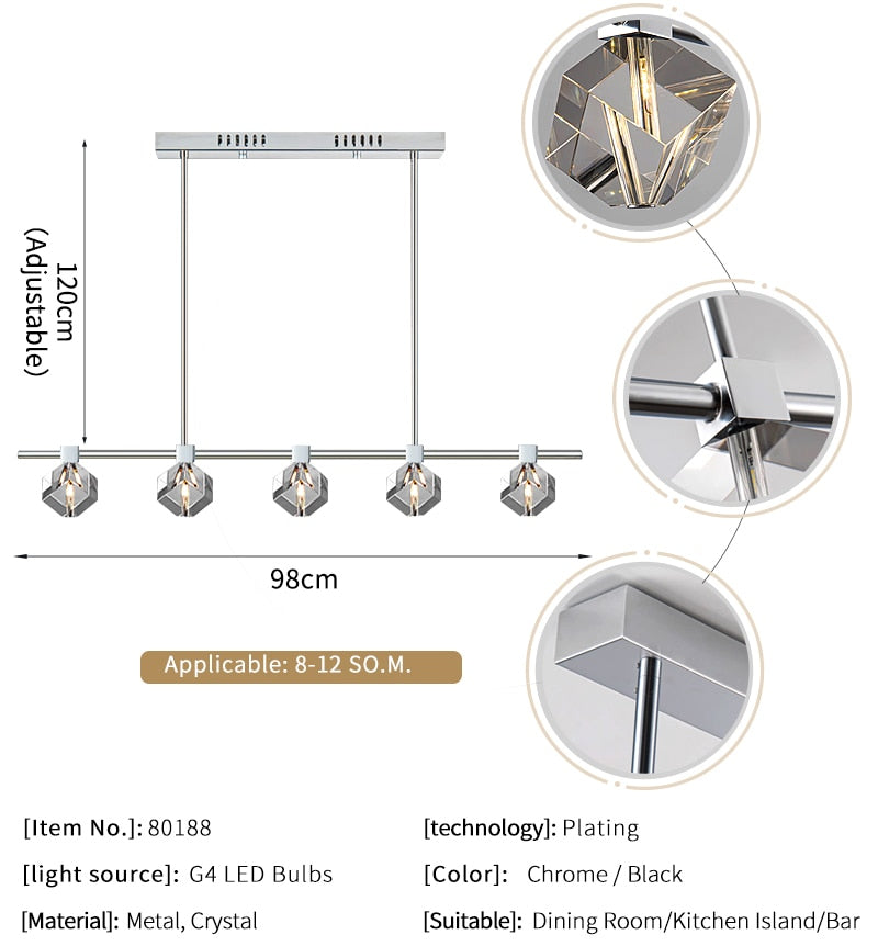 Ylk Waverly Modern Crystal Pendant