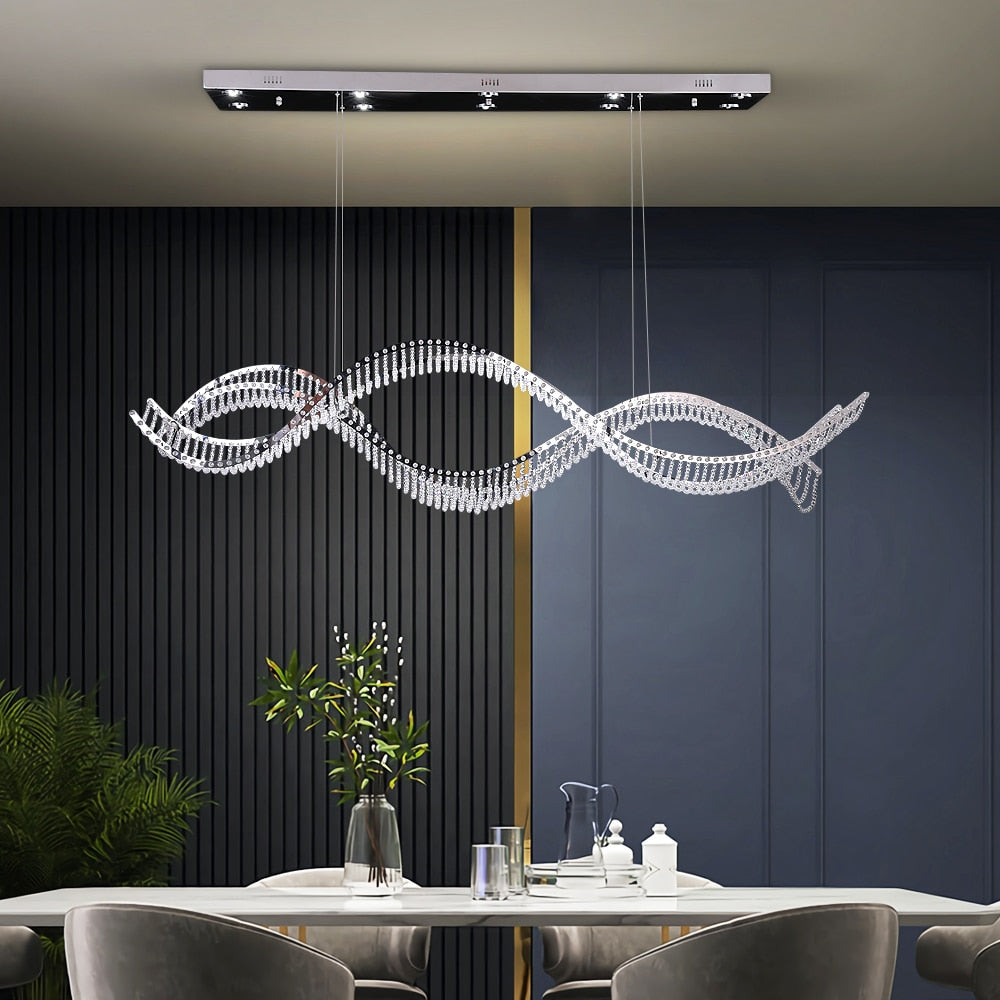 Ylk Large Wave Design Chandelier