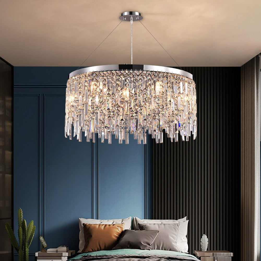 Ylk Violet Crystal Chandelier Decor