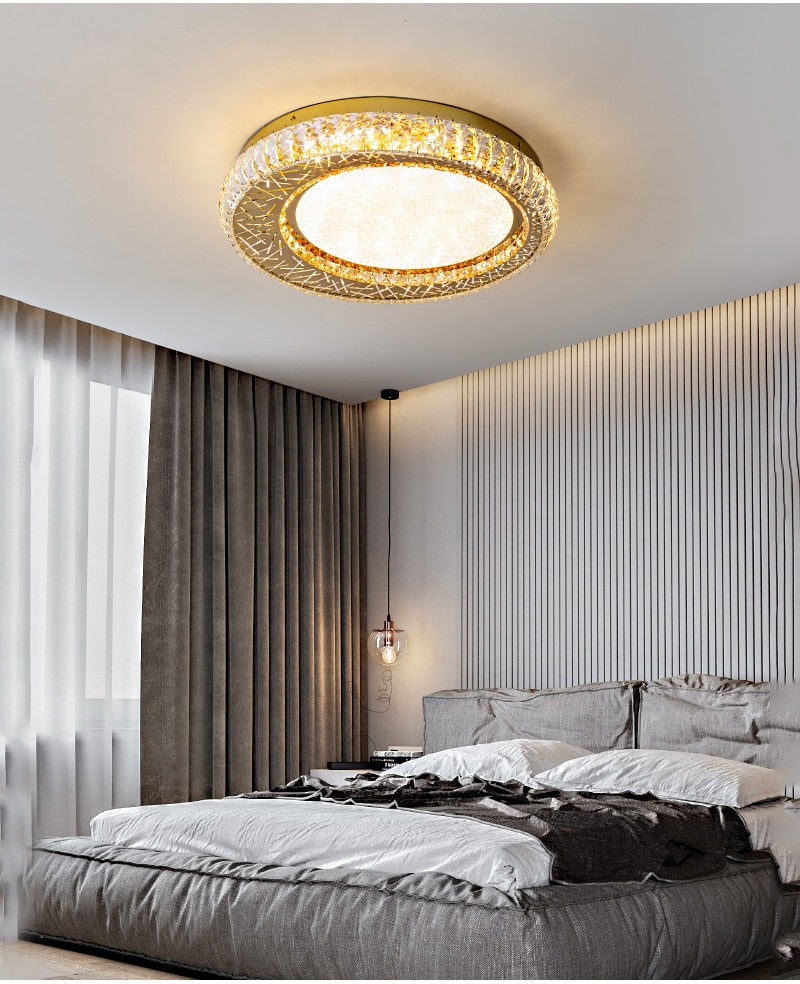 Ylk Luxury Gold Crystal Chandelier