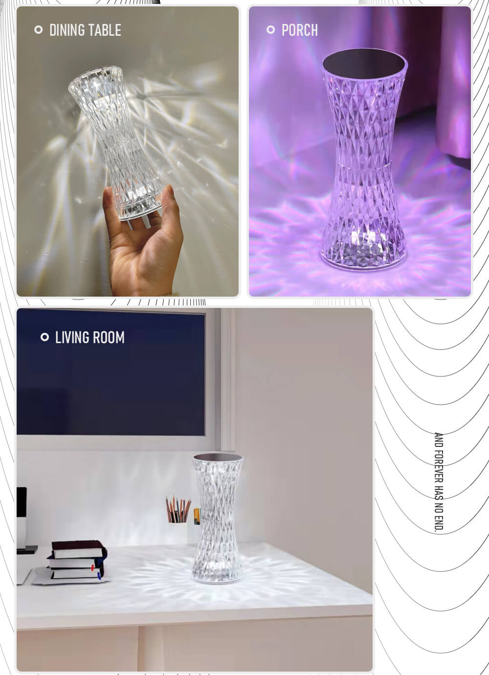 Pq Rane LED Crystal Night Light