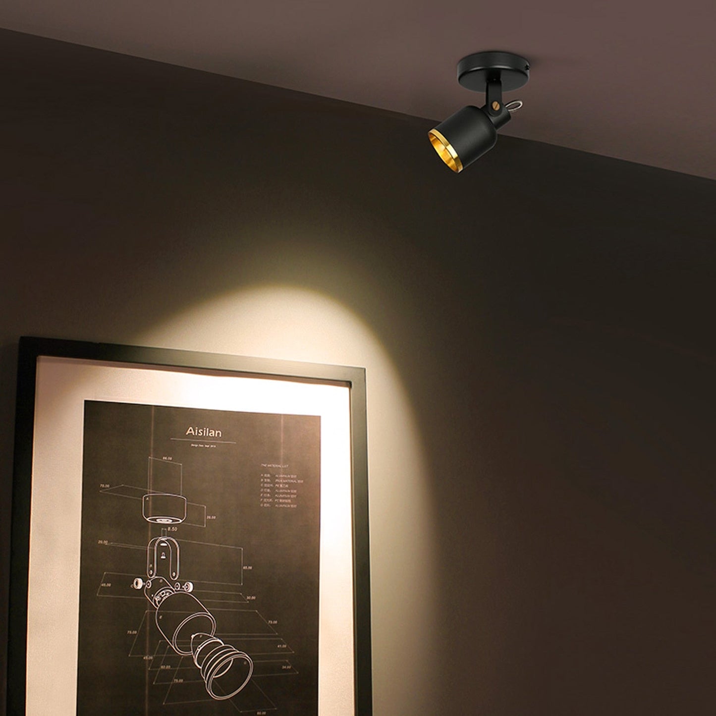 AiS Camiro - LED Surface Mounted Ceiling Nordic Spotlight Adjustable 60 degrees