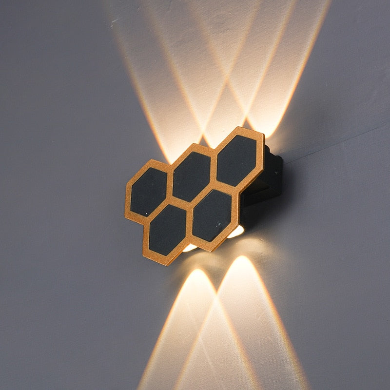 WIN LED Waterproof Hexagonal Outdoor IP65 Wall Light Up And Down Double-headed