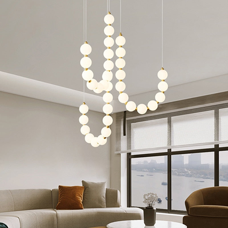 Mak Modern White Ball Pendant Light