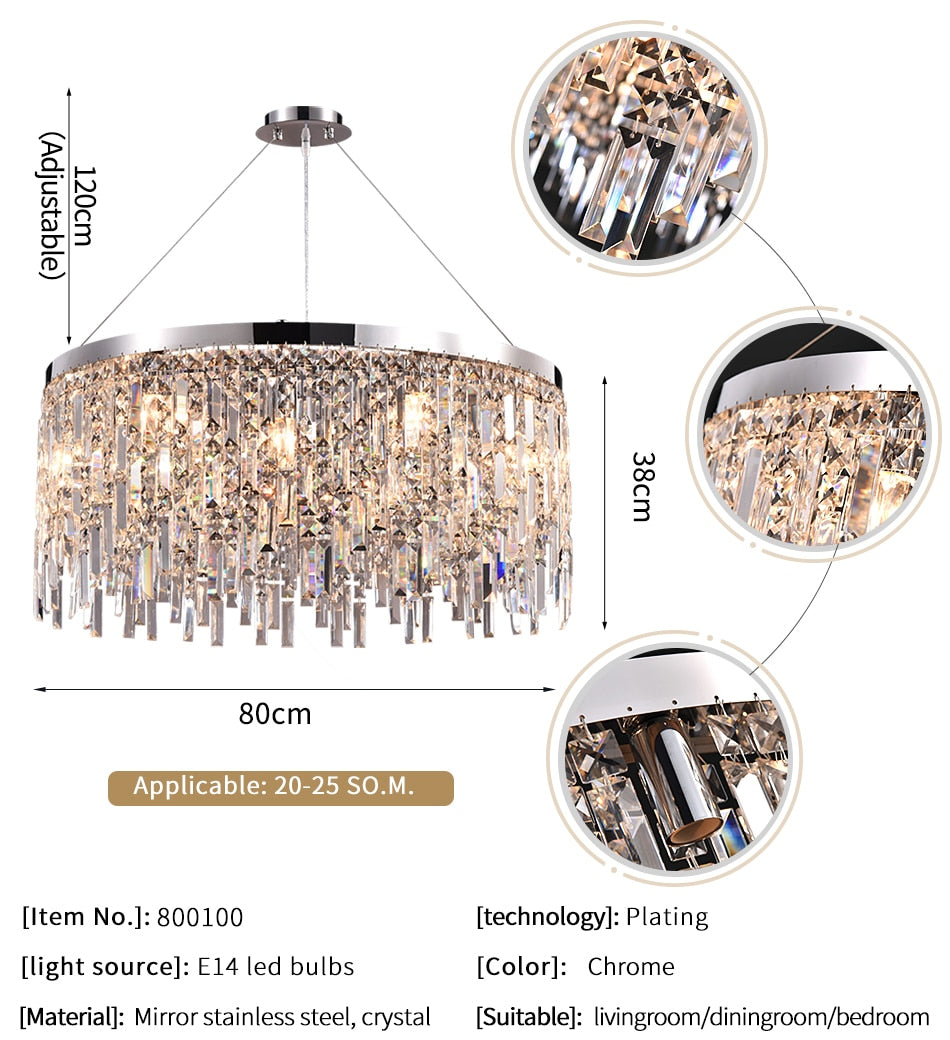 Ylk Violet Crystal Chandelier Decor