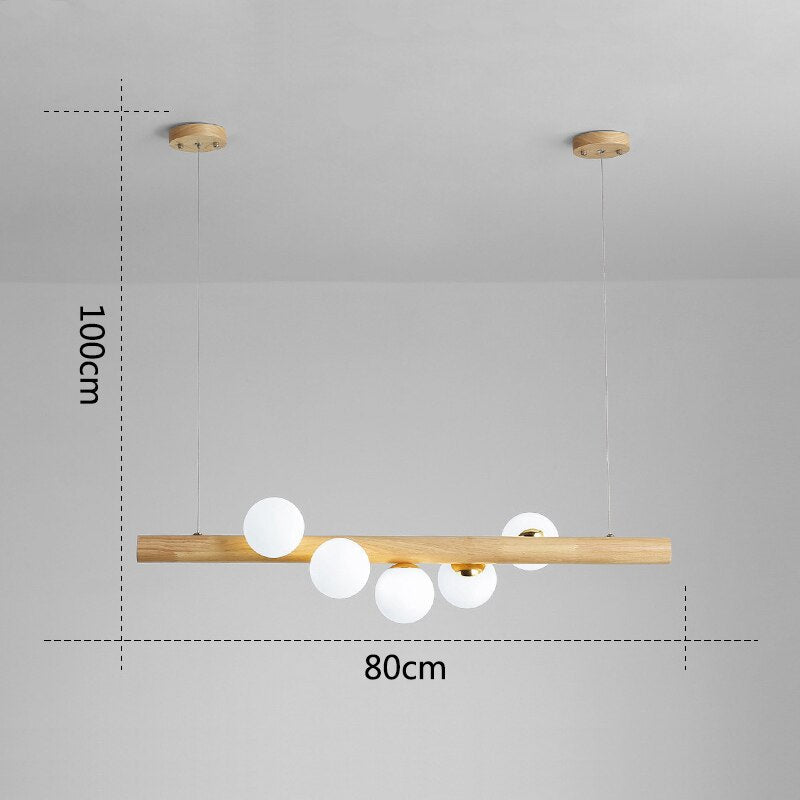 OUD Belphoebe Wood Modern Pendant Light Island Lighting