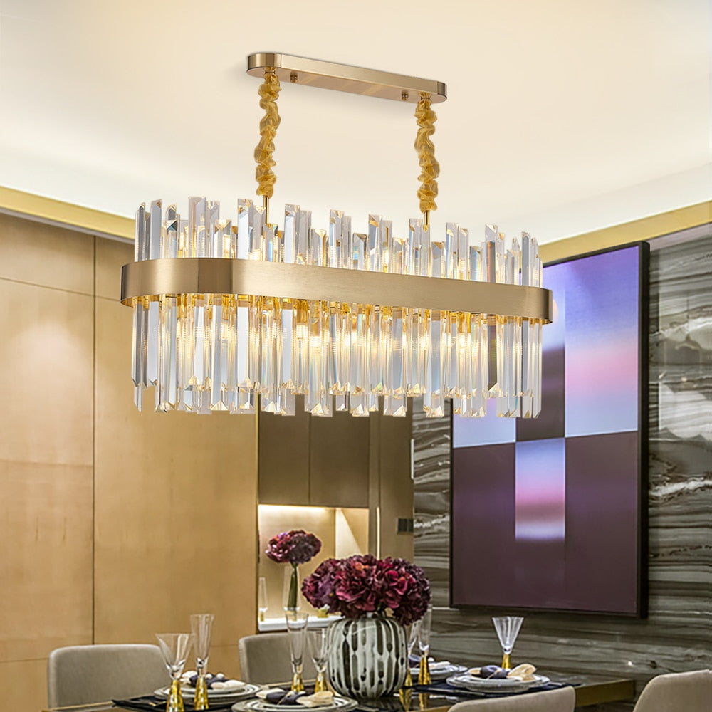 Ylk Oval Design Crystal Chandelier